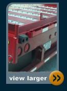 hydraroll flat red trailer with roller track